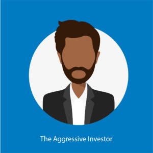 An aggressive investor illustration