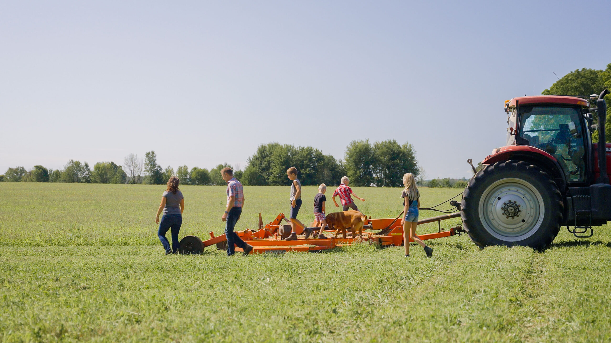 Family on Farm