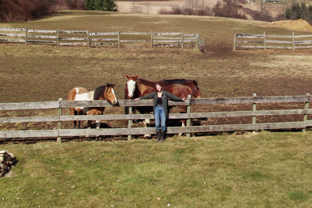 Libro Owner with horses on a farm