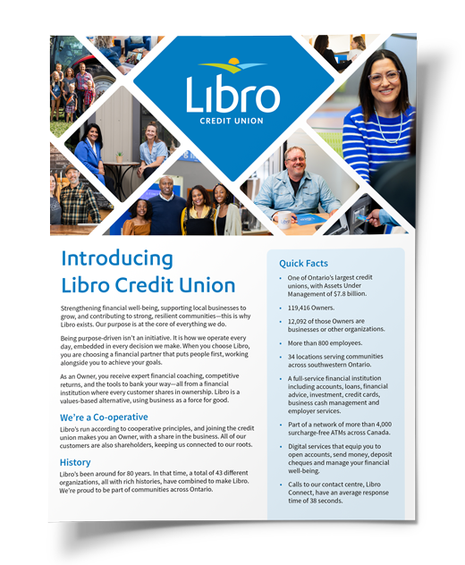 Introducing Libro Credit Union featuring Libro Coaches and Libro Members 