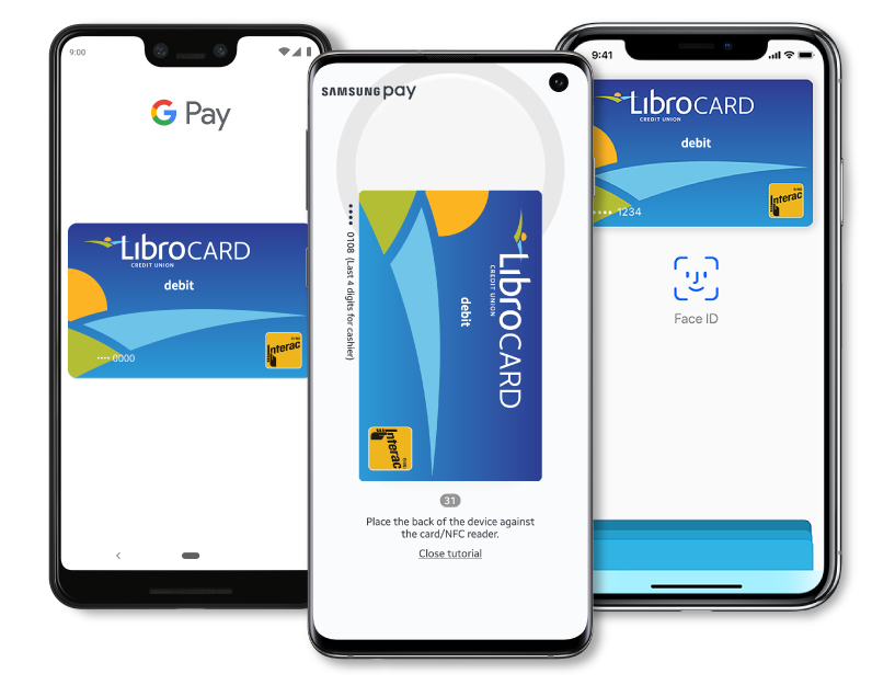 Google Pay, Samsung Pay, Apple Pay